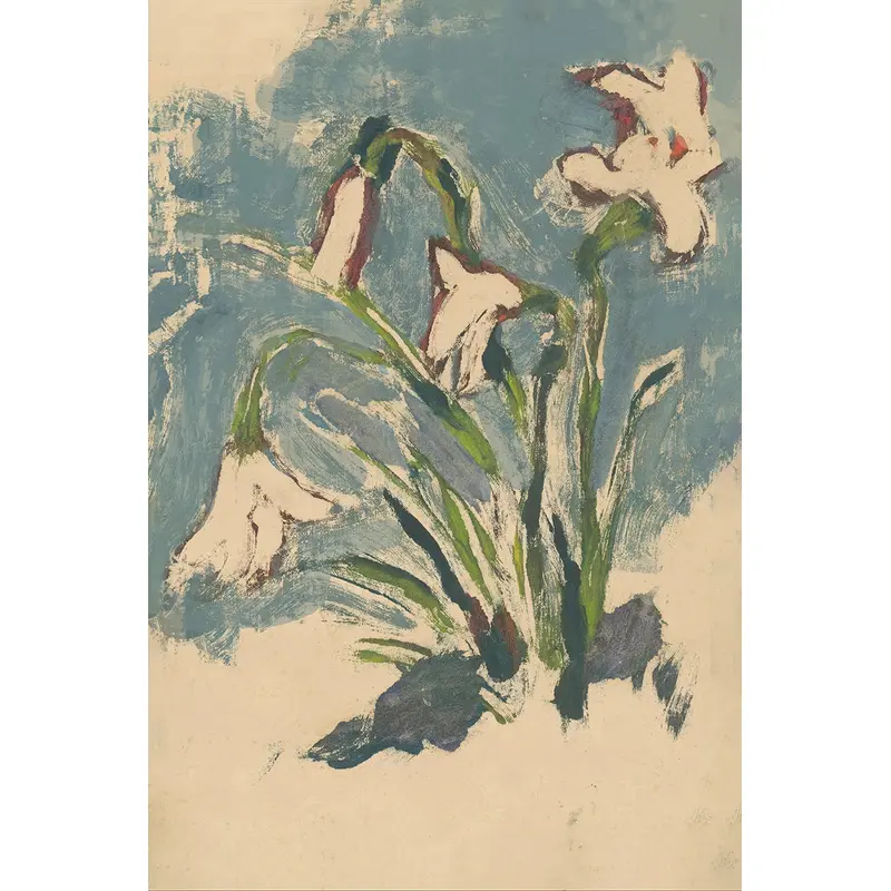 Lilies on Blue I