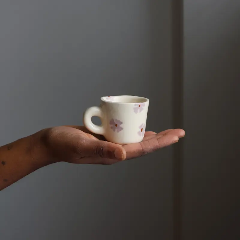 Flower espresso mug