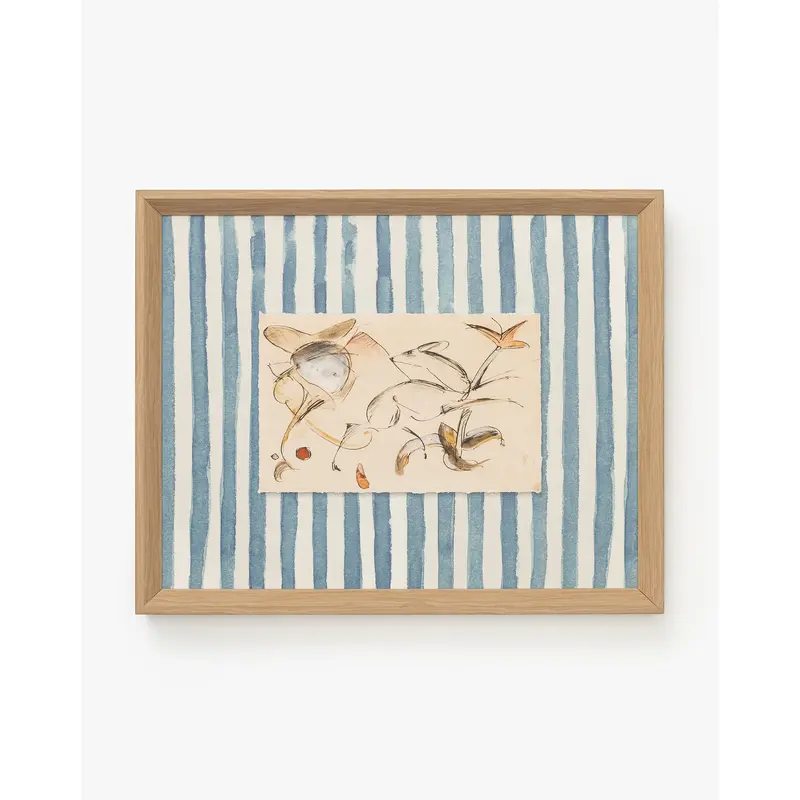 Leaping Doe among the Flowers