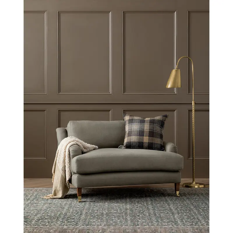 Lucille English Roll Arm Chair and a Half