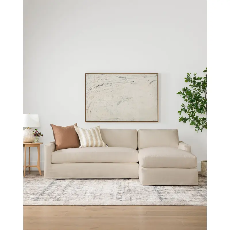 Macy Slipcover Chaise Sectional 101"