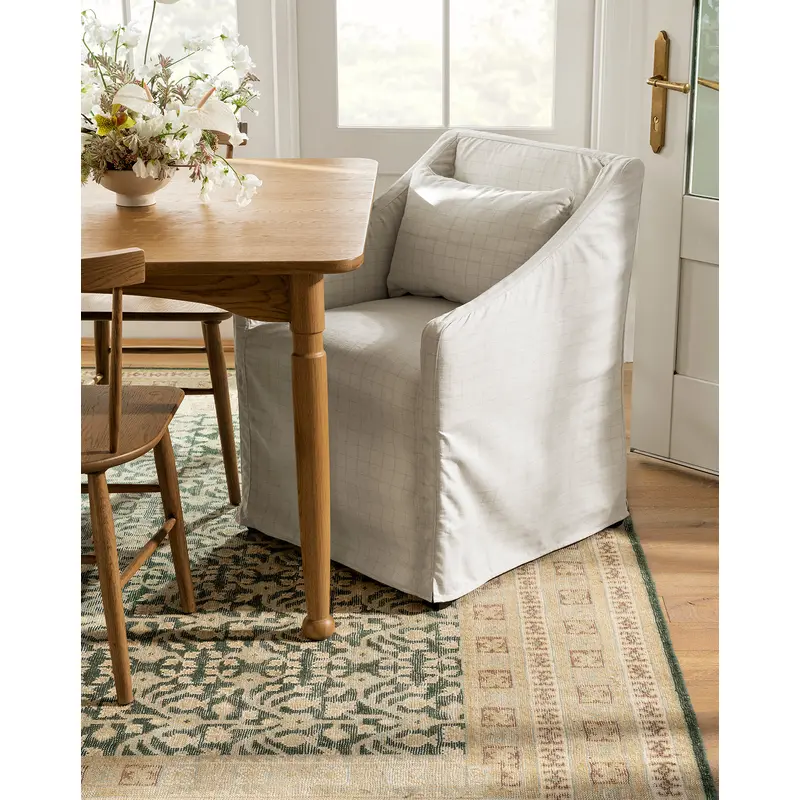 Olivier Slipcover Dining Arm Chair