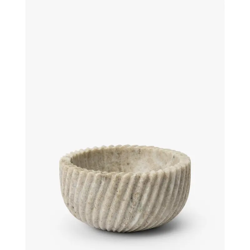 Beige Spiral Marble Bowl