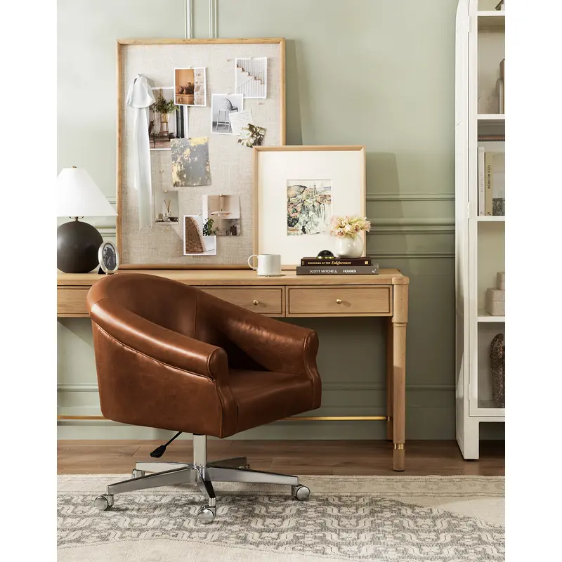Clemence Leather Desk Chair
