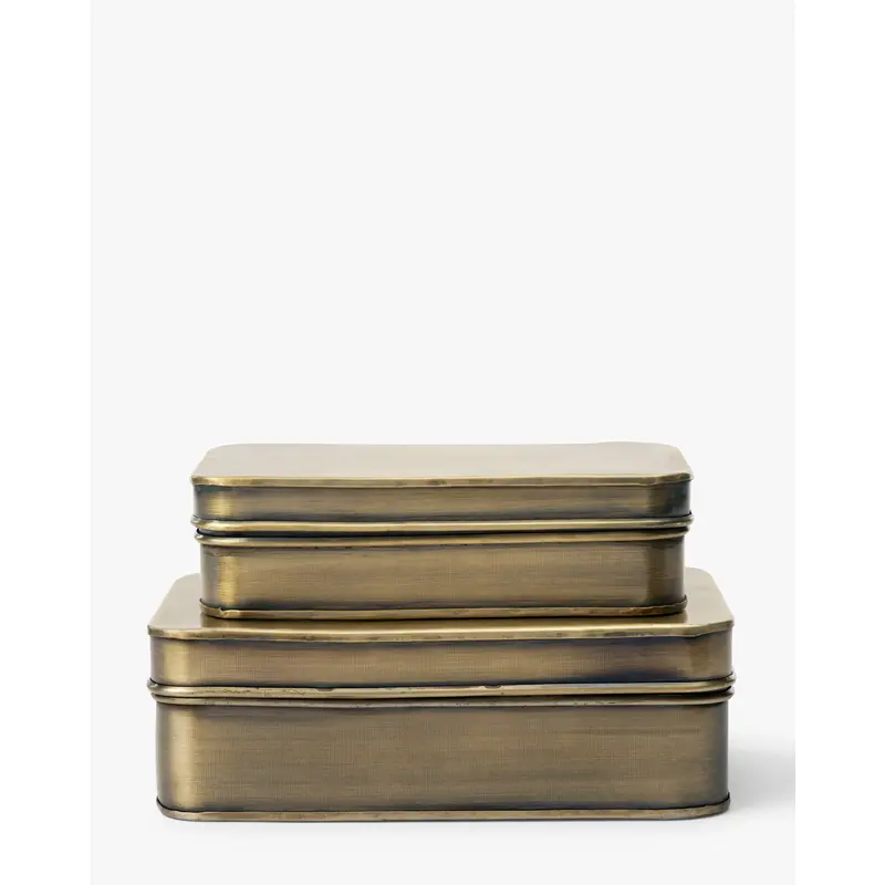 Harriet Brass Boxes (Set of 2)