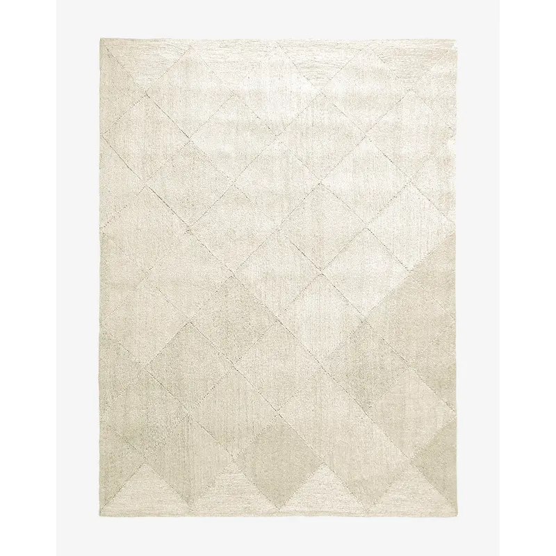 Diamond Braided Bleached Jute Rug