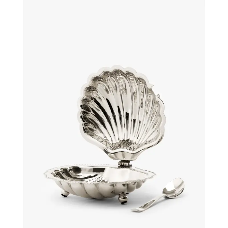 Clam Shell Serving Dish with Spoon