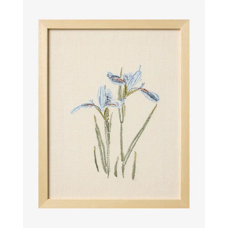 Embroidered Blue Iris