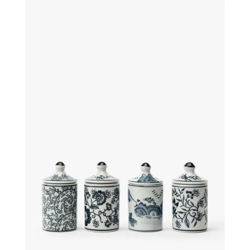Hand-Painted Spice Jars (Set of 4)