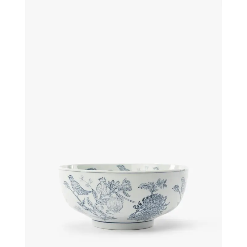 Hand Stamped Botanical Bowl