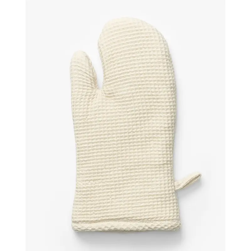 Linen Blend Waffle Oven Mitt