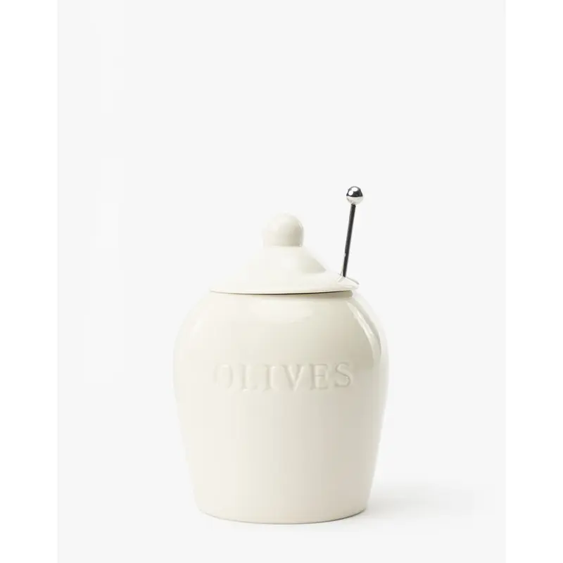 Olive Stoneware Jar