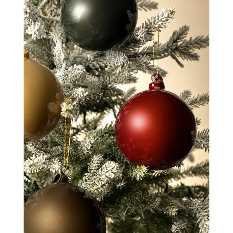 4" High Gloss Glass Baubles (Set of 4)