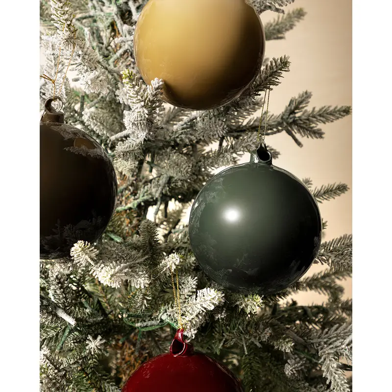 5" High Gloss Glass Baubles (Set of 4)