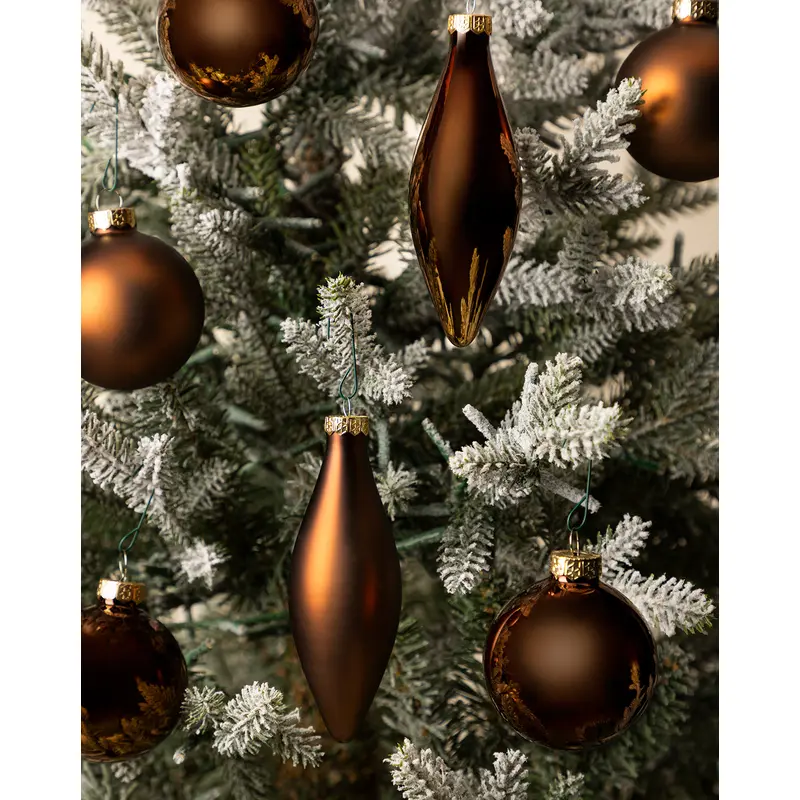 Assorted Ornaments Espresso (Set of 10)