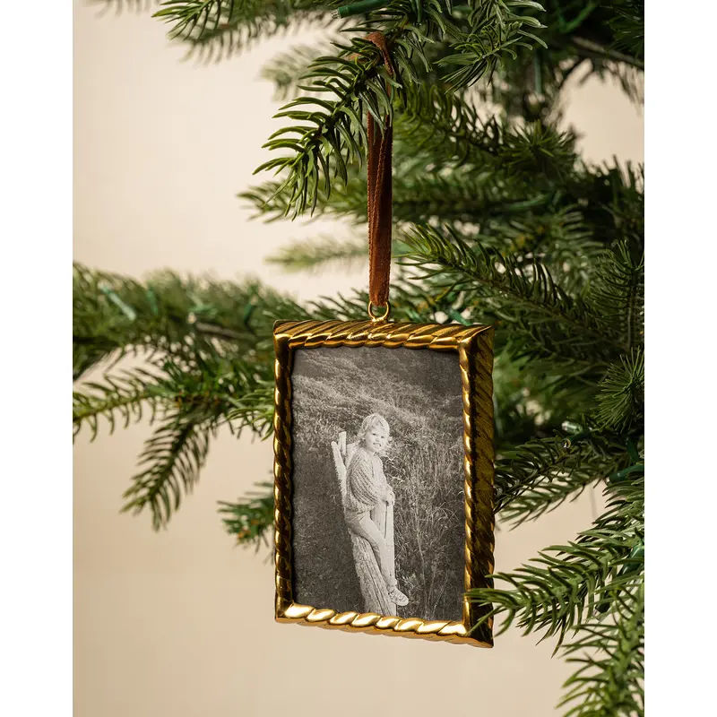 Braided Brass Frame Ornament