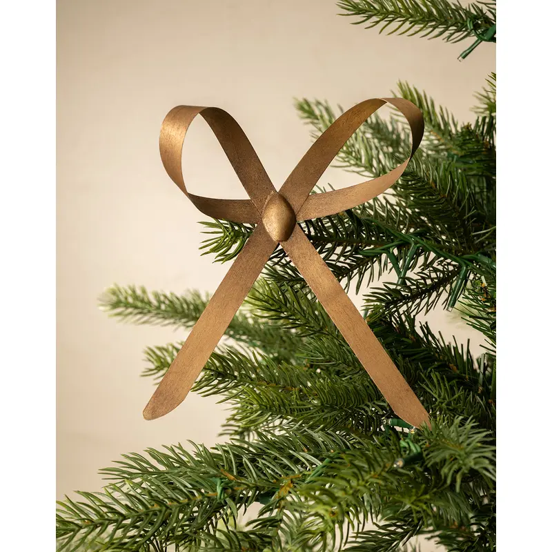 Brass Bow Clip Ornament