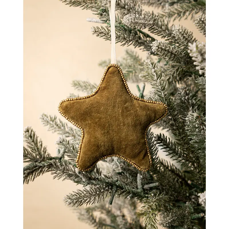 Plush Beaded Star Ornament