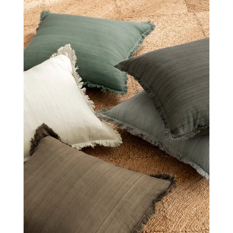 Abbey Silk Fringe Pillow Cover