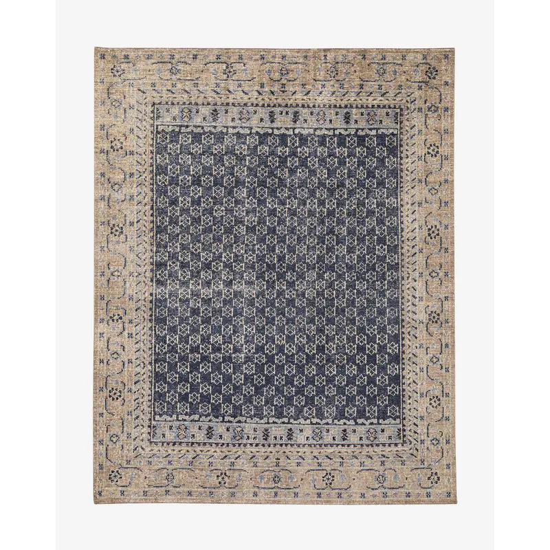 Anya Indigo Hand-Knotted Wool Rug