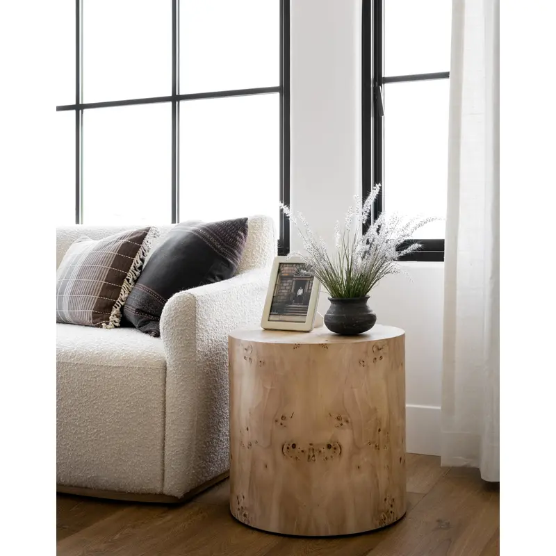 Burl Wood Side Table