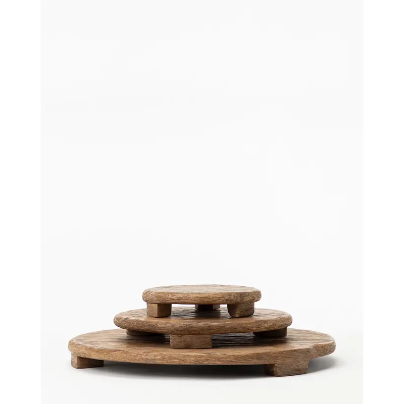 Mango Wood Carved Pedestal