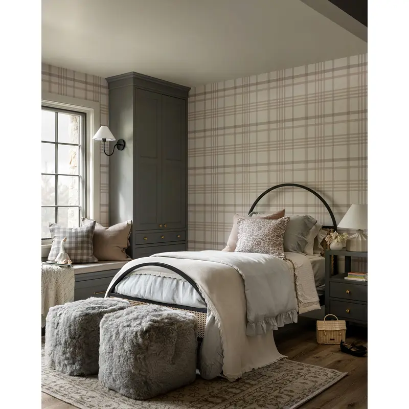 Rigby Plaid Print Wallpaper