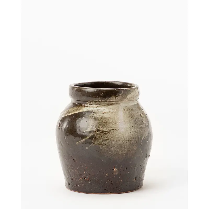 Dark Glazed Ceramic Vase