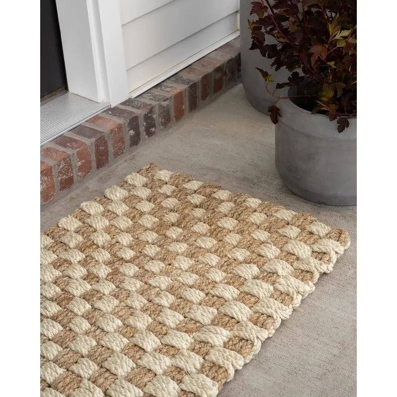 Checker Jute Doormat