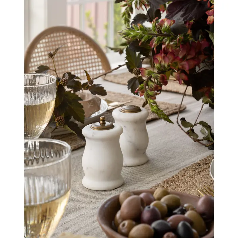 Marble Salt & Pepper Shakers (Set of 2)