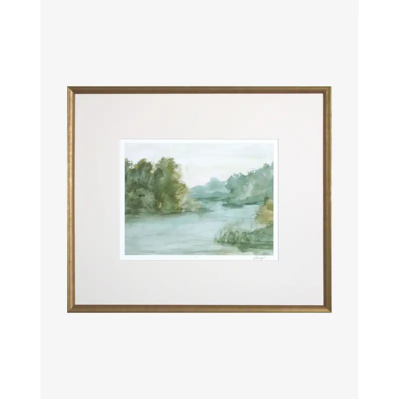 Blue Watercolor River