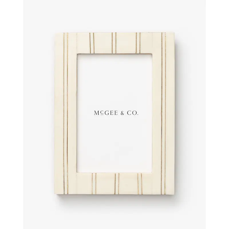 Cream Double Striped Frame