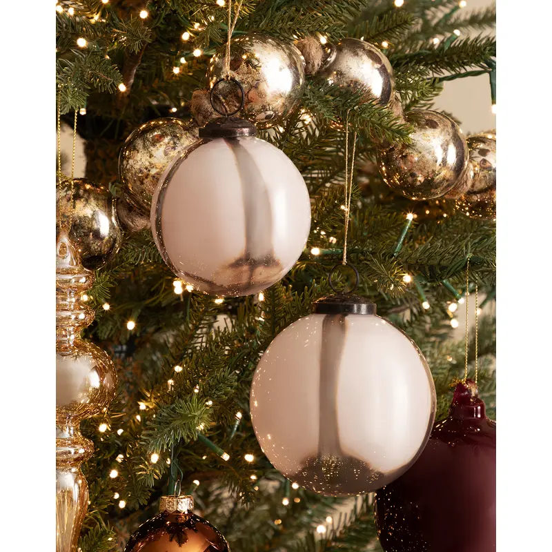 4" Striped Glass Bauble