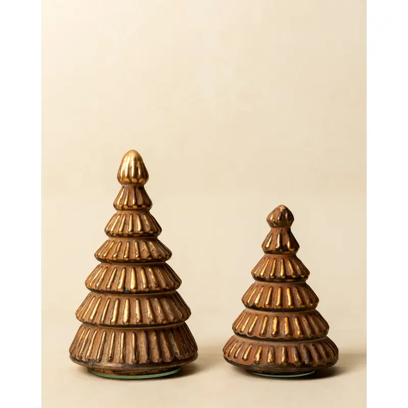 Gilded Glass Trees (Set of 2)