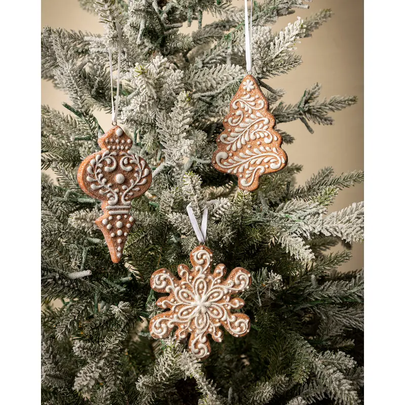 Gingerbread Cookie Ornaments (Set of 3)