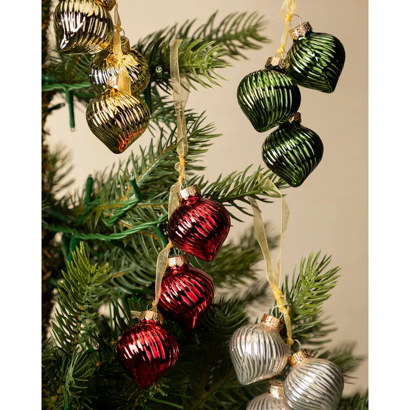 Glass Bundle Ornaments (Set of 4)