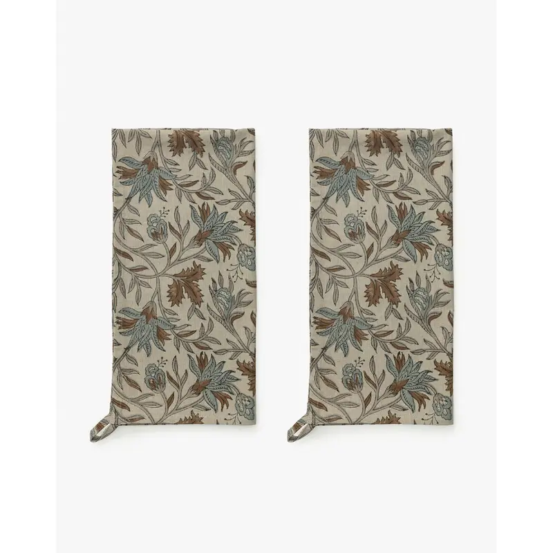 Jennifer Block Print Tea Towels (Set of 2)