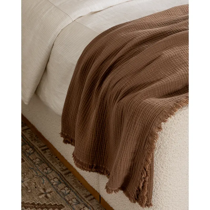 Marinella Oversized Waffle Throw
