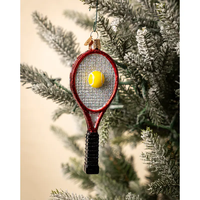 Red Tennis Racquet Ornament
