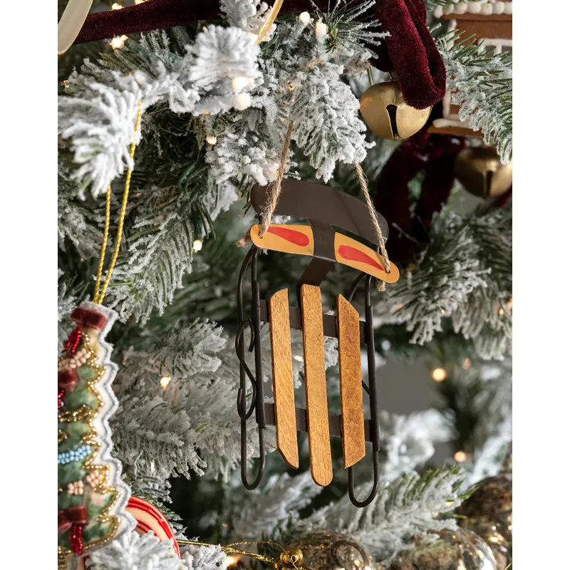 Sled Ornament Set (Set of 3)