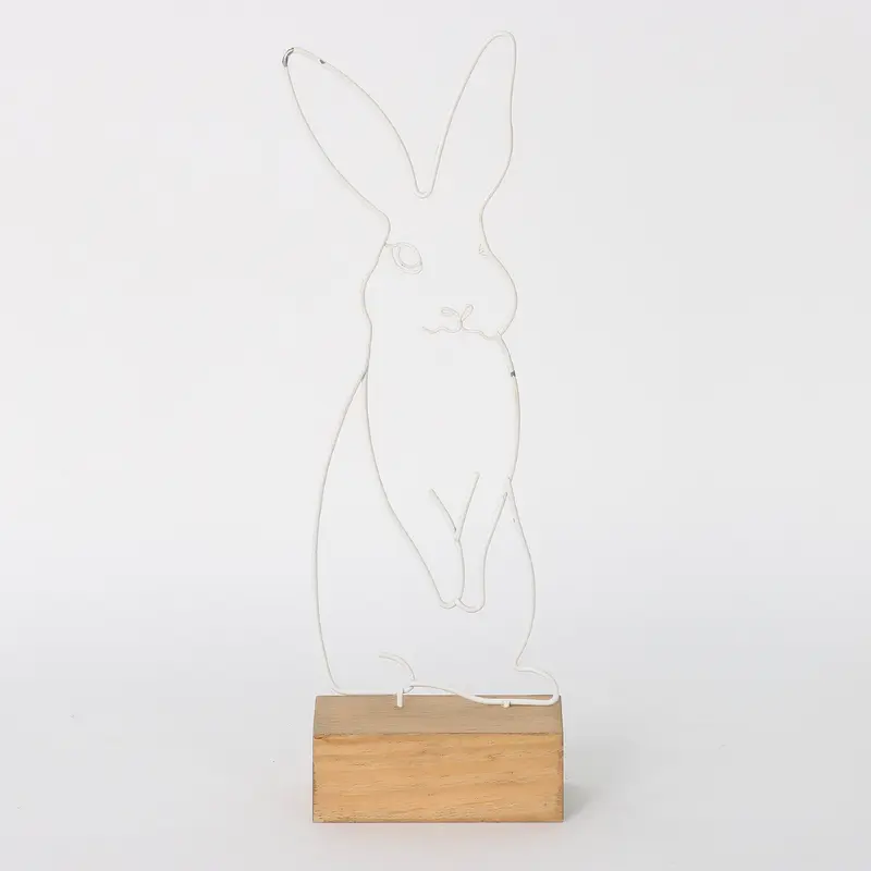 Easter Bunny in Silhouette Body with Base