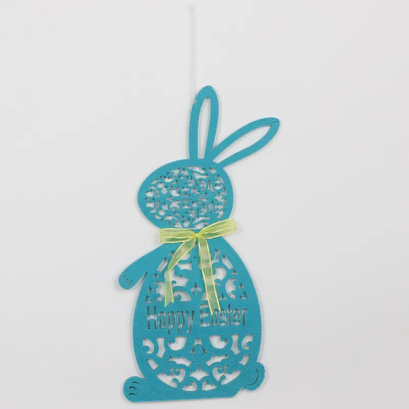Easter Bunny with Cut Design in Blue