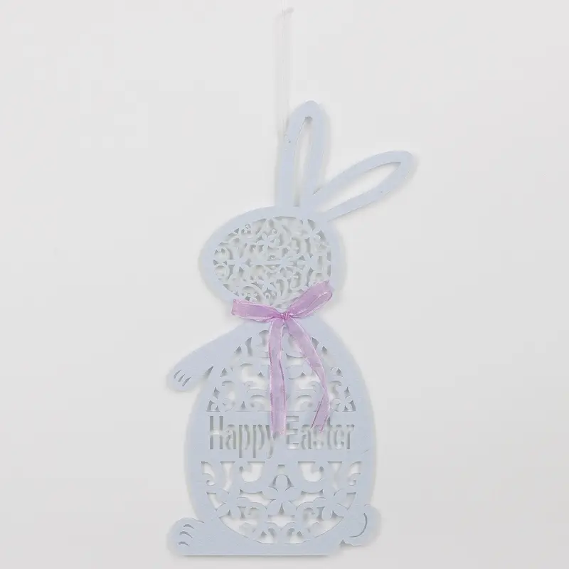 Easter Bunny with Cut Design in Light Blue