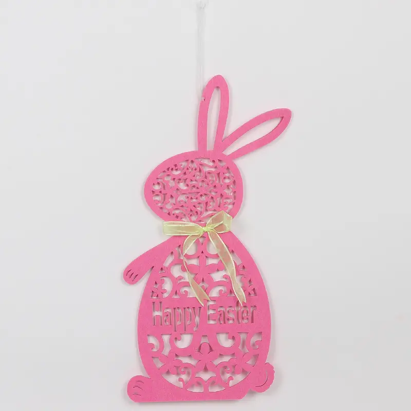 Easter Bunny with Cut Design in Pink