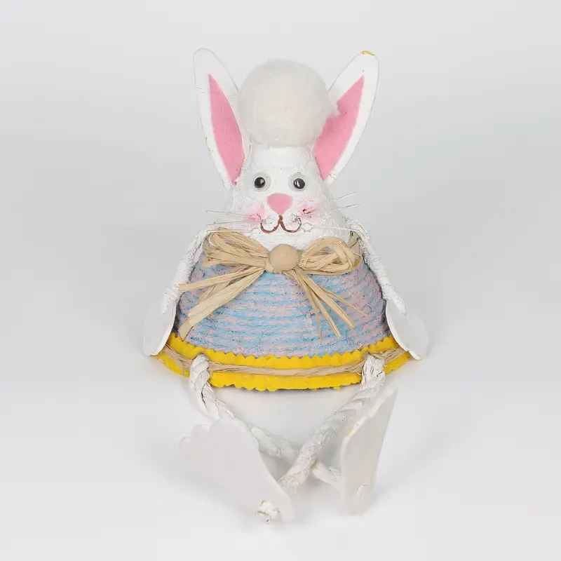 Easter Fabric Shelf Sitter Bunny Rope Feet