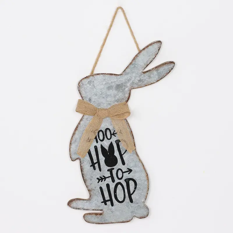 Easter Hanging Bunny with Signage