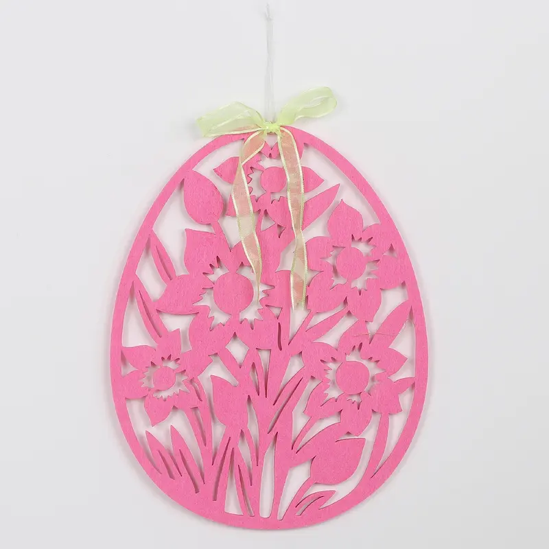 Easter Hanging Egg with Cut Design in Pink
