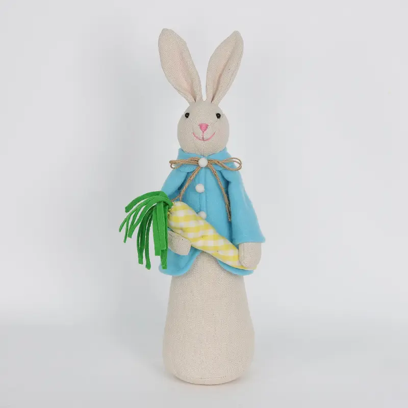 Easter Standing Bunny in Blue Dress