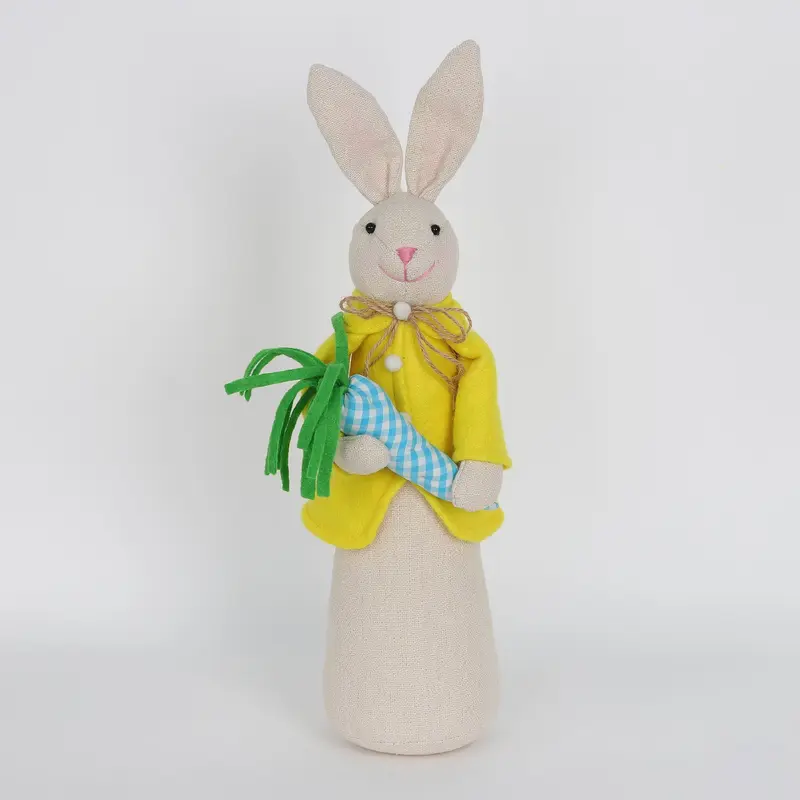 Easter Standing Bunny in Yellow Dress