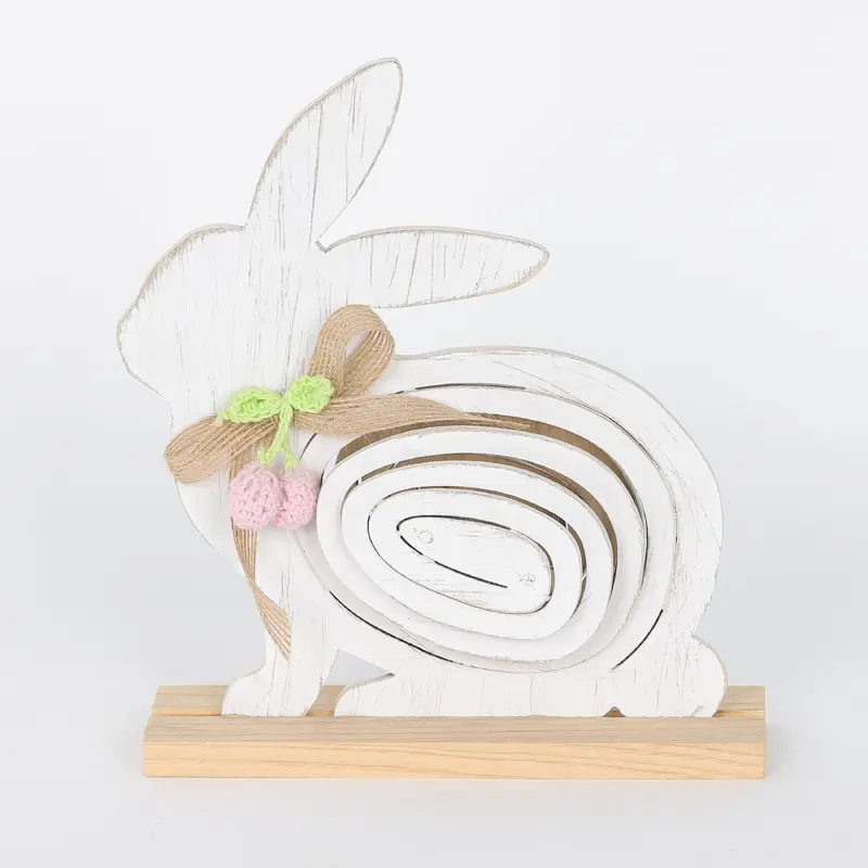 Easter Table Top Bunny in White Body